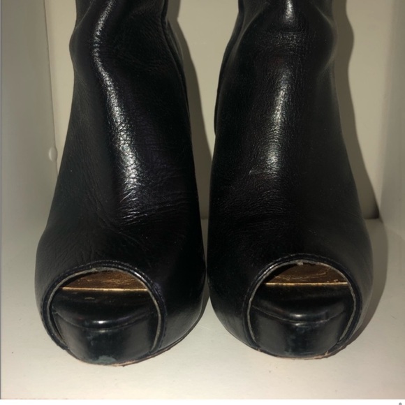 Report Signature Mott peep toe heeled booties, black, size 6 - Picture 12 of 16